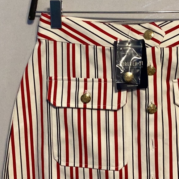Forever 21 striped mini skirt size small - Picture 2 of 6